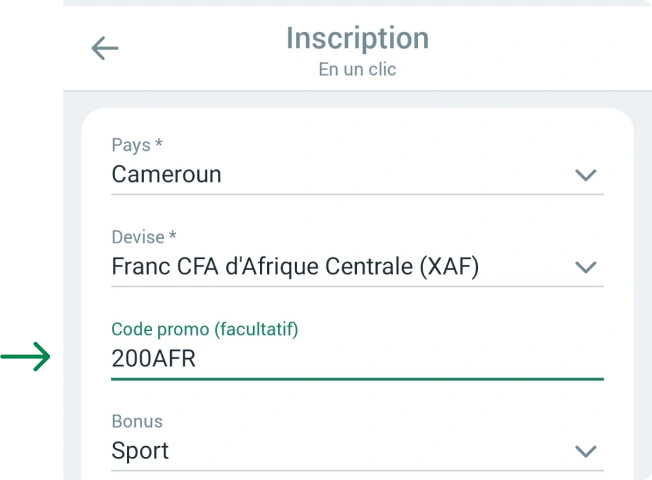 Entrez la combinaison promotionnelle Betwinner Apk Cameroun