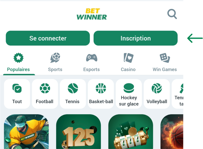 Étapes d'inscription Betwinner Apk Cameroun