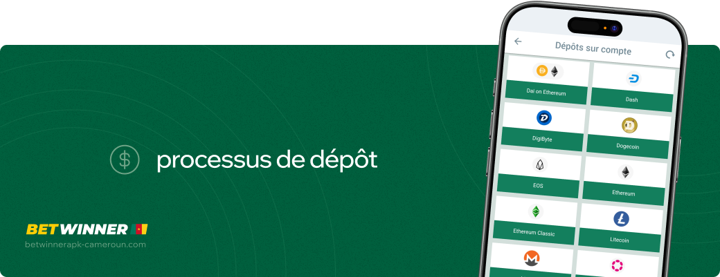 Processus de depot Betwinner apk Cameroun